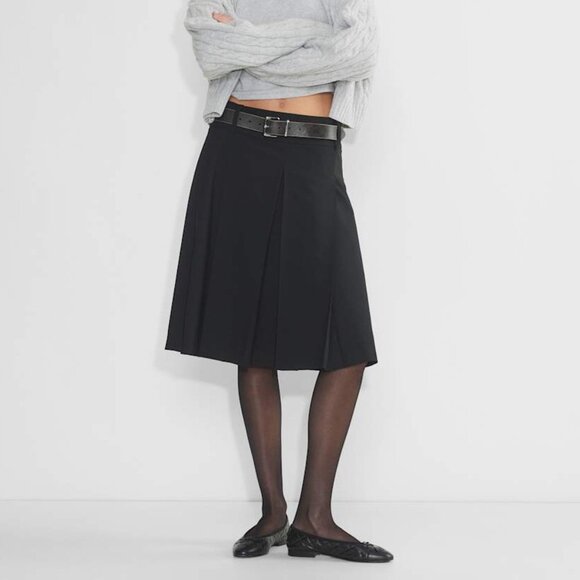 BNWOT Aritzia Sunday Best Cornetto Low-rise Pleated Midi Skirt Size 2 - Picture 1 of 11